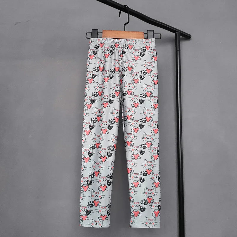 Children Kids Baby Girls Leggings Autumn Print Flowers Cartoon Leopard Pattern Girl Pants