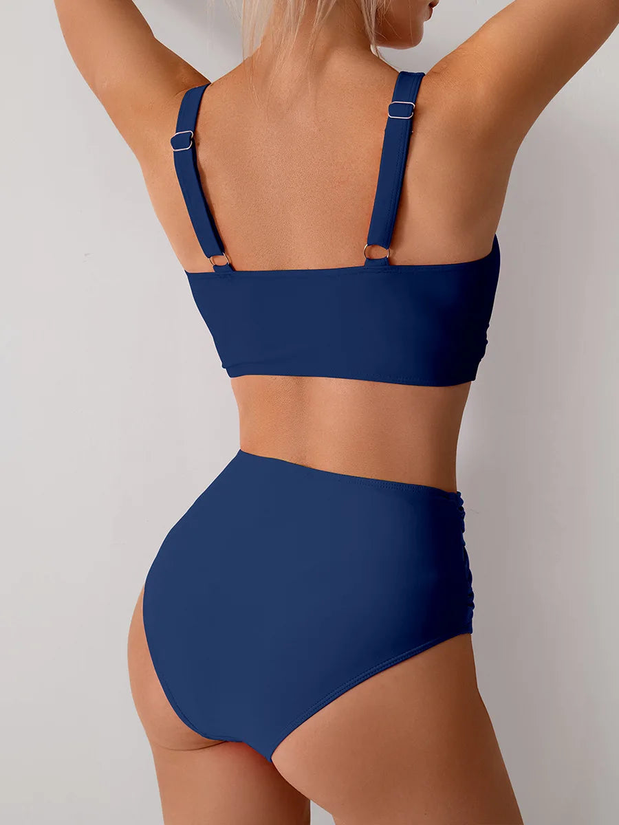 2025 girl Women's Clothing Swimwears European American new bikini sexy split swimsuit high waist swimsuit set bikini Bikinis Set
