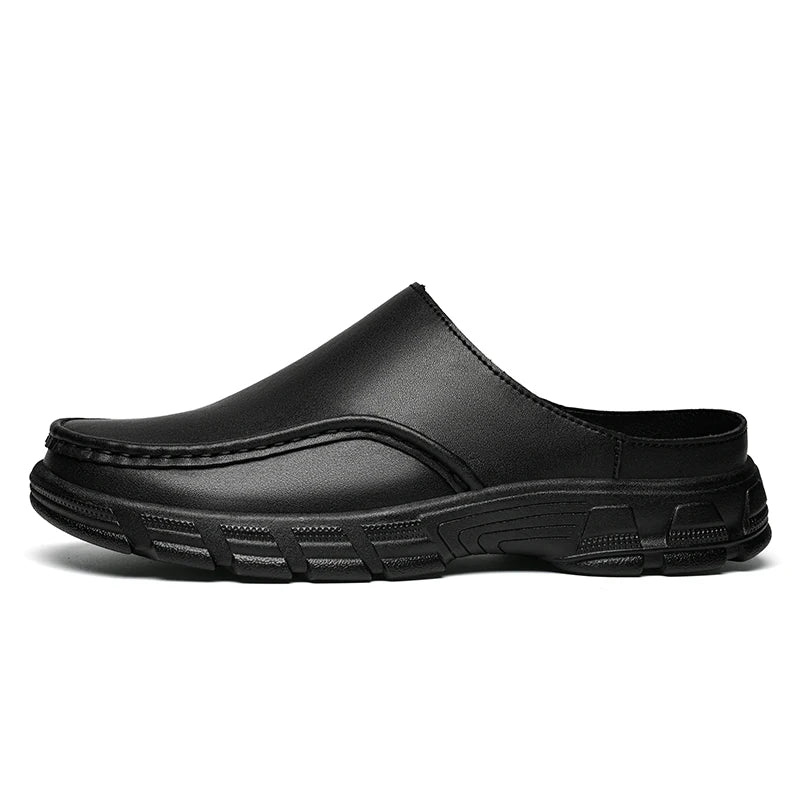 Half Shoes For Men Leather Latest Design 2025 Luxury Designer Italian Summer Casual Shoes Slip-ons