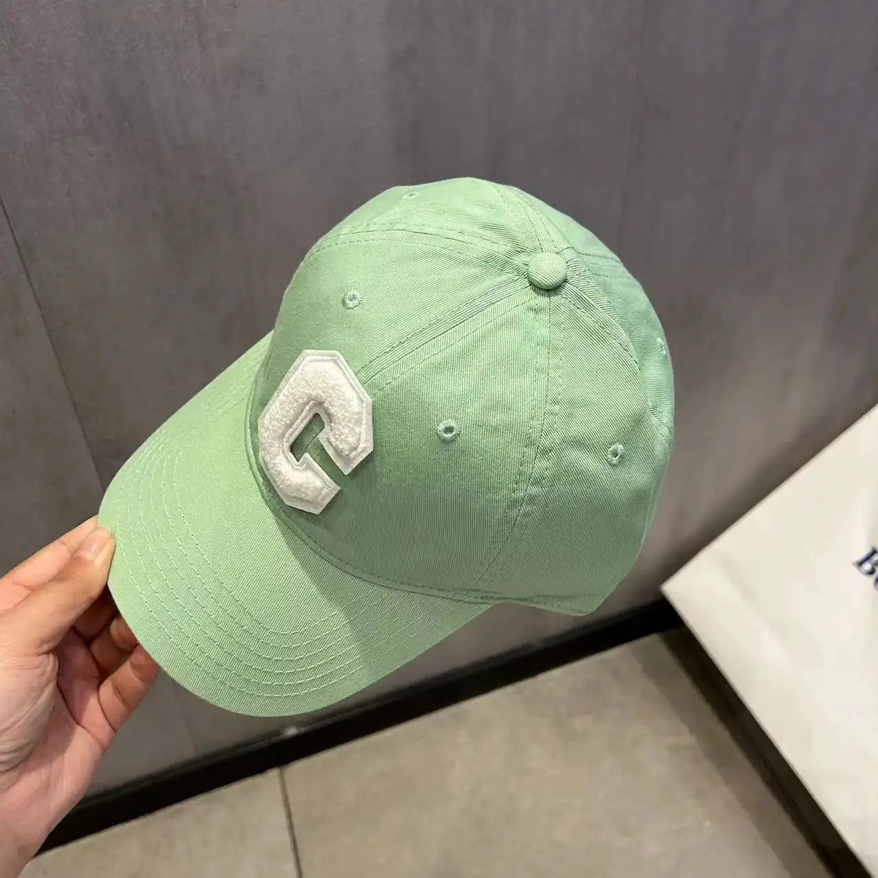 Fluorescent Yellow Duck Tongue Hat C-Letter Fashion Hip Hop Hat Casual Hat Korean Street Minimalist Sunshade Baseball Hat BAZAARHUBO