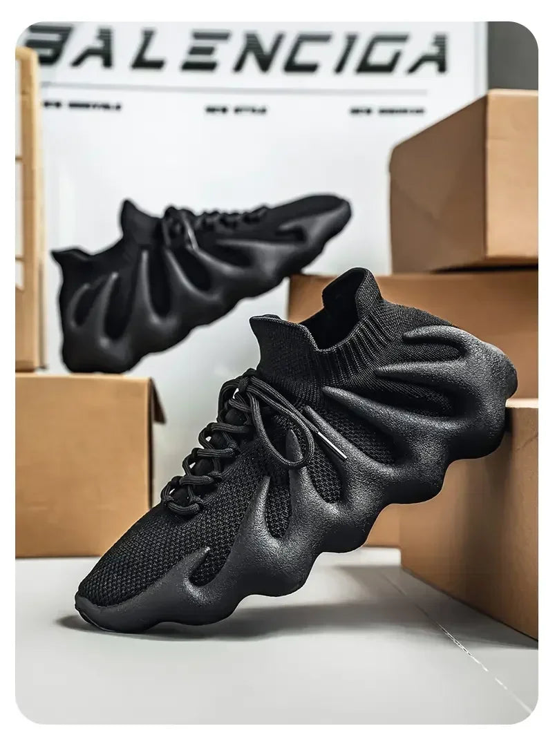 Men Sports Running Jogging Shoes Summer Casual Sneakers Outdoor Breathable Mesh For Women Light Shock-absorption Black Tennis