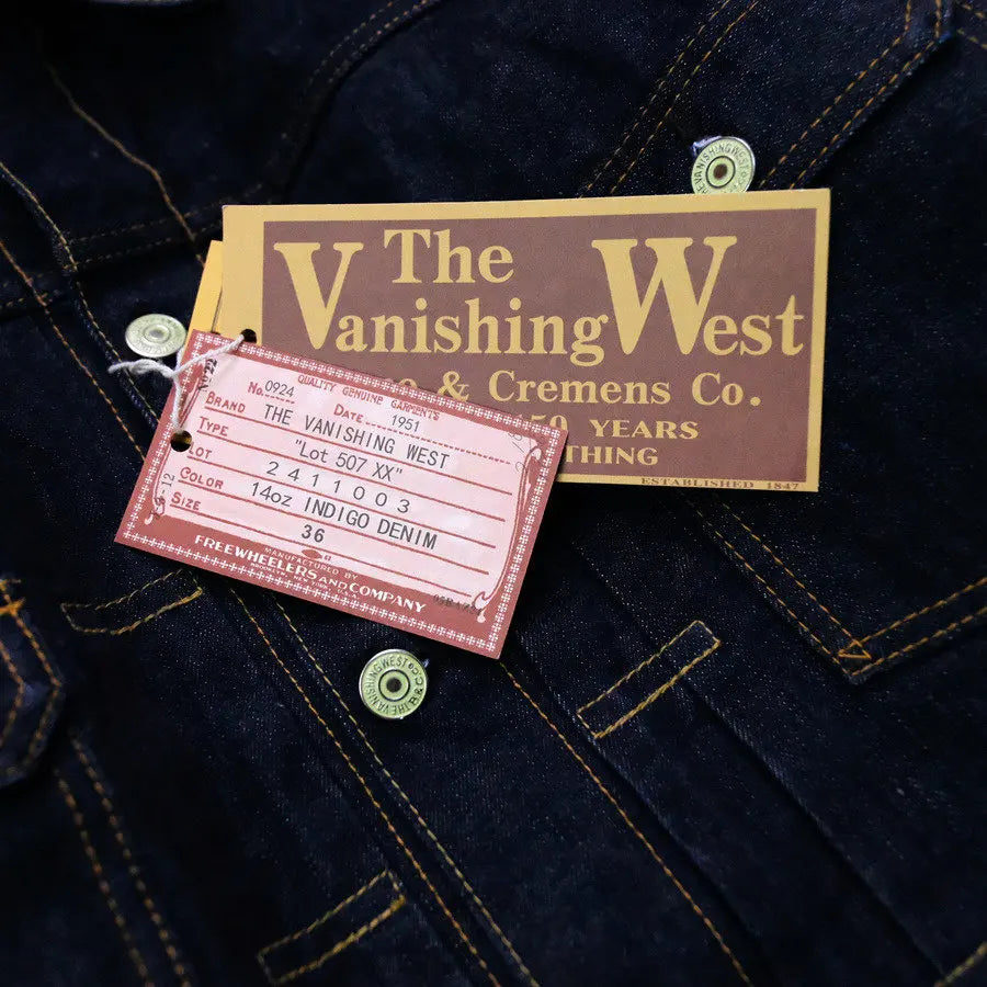 FREEWHEELERS 1951s Vintage Textured 507XX 14oz Indigo Denim Jacket