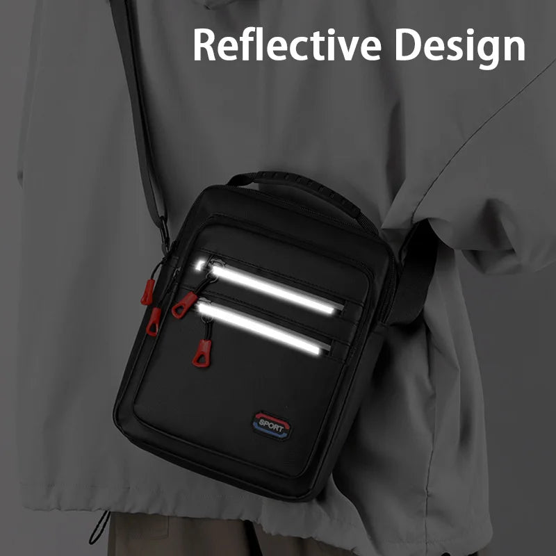Stylish Minimalist Men's Shoulder Bag Large Capacity Multi-Compartment Men's Crossbody Bag Durable Men's Commuter Shoulder Bag