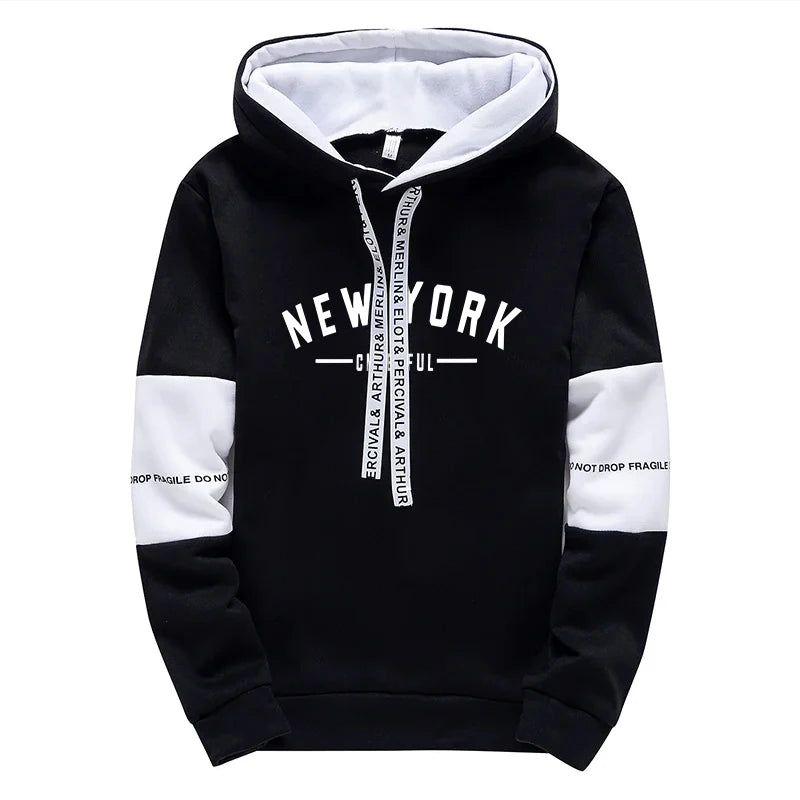 Mens Tracksuit Daily Casual Hooded Sweatshirts Outdoors Sports Jogging Man Clothes Print Urban Streets Single Piece Hoodie Pants
