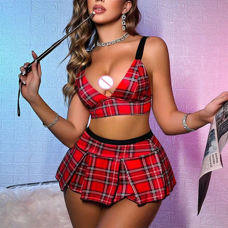 Hot Sexy School Women Uniform Sexy Lingerie Woman Erotic Students Roleplay Underwear Cosplay Outfits Skirt Porn Adults Game Set