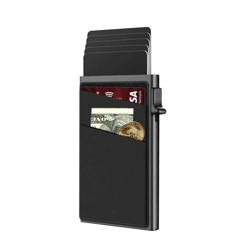 DIENQI Anti-theft Card Protectors Card Holder Minimalist Smart Wallet RFID Protection Aluminum Metal Cardholder Case Porte Carte