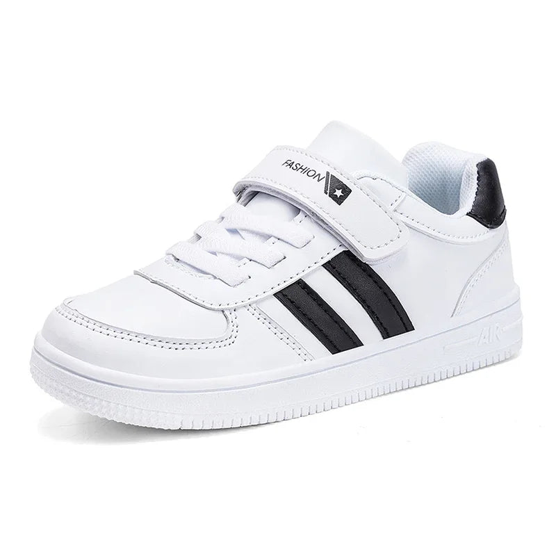Kids School Sports Walking Shoes Fashion White Casual Sneakers for Boys & Girls Non-Slip Soft Sole Children's Running Shoes