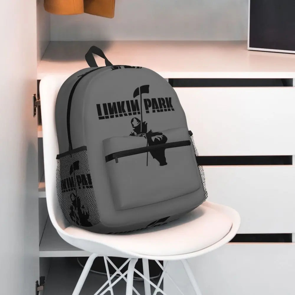 L-Linkin-S P-Park-S Band Student Backpack School Bag Hiking Travel Daypack for Boys Girls Fashion Bookbag Shoulder Bags
