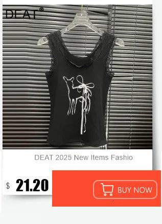 DEAT Fashion Vintage Bandage Design Hollow Out PU Short Strapless Vest For Women Outwear High Street Tank Tops Female 11A04791