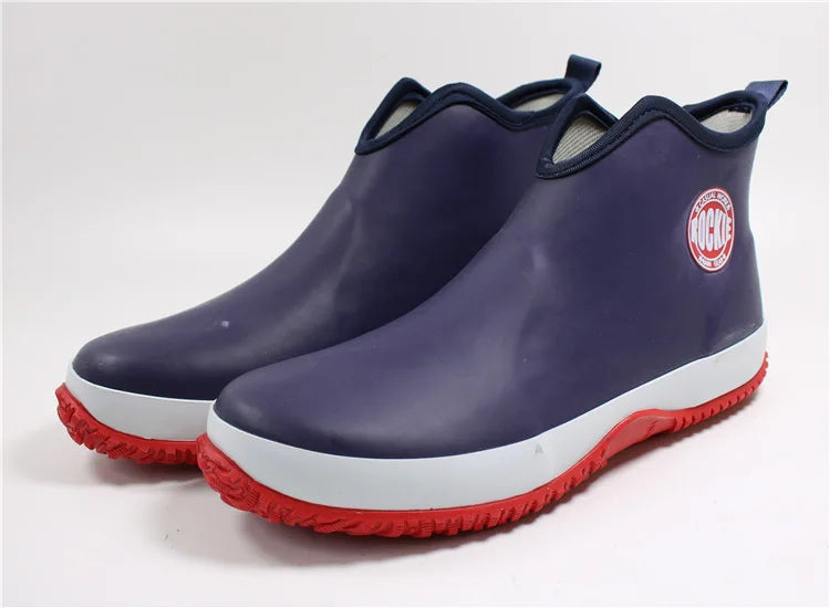Men's Non-Slip Rain Boots Waterproof Rubber Ankle Boots Outdoor Leisure Fishing Boots Student Rain Boots Platform Boots 장화 2023