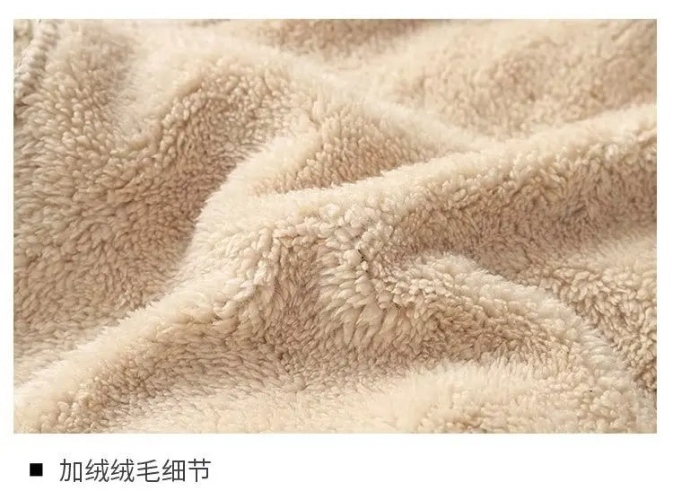 Men's wool lined autumn and winter warm T-shirt warm underwear round neck pullover sweatshirt thick long sleeved top