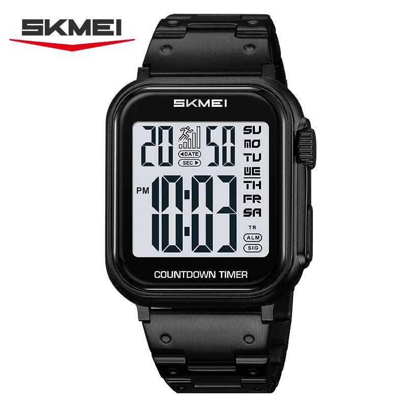 SKMEI 2447 Brand Fashion Men's Electronic Watch Calendar Alarm Clock Luminous Countdown Digital Watches for Man reloj hombre
