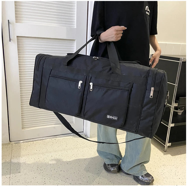 Women Men Nylon Travel Duffel Bag Carry On Luggage Bag Men Tote Large Capacity Weekender Gym Sport Holdall Overnight Bag Pouches