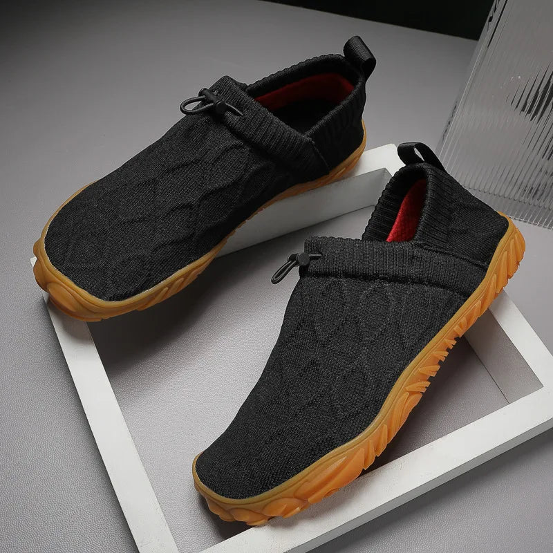 Minimalist Men's Barefoot Shoes Anti Slip Breathable Knitting Walking Shoes for Men Wear-resistant Lightweight Running Sneakers