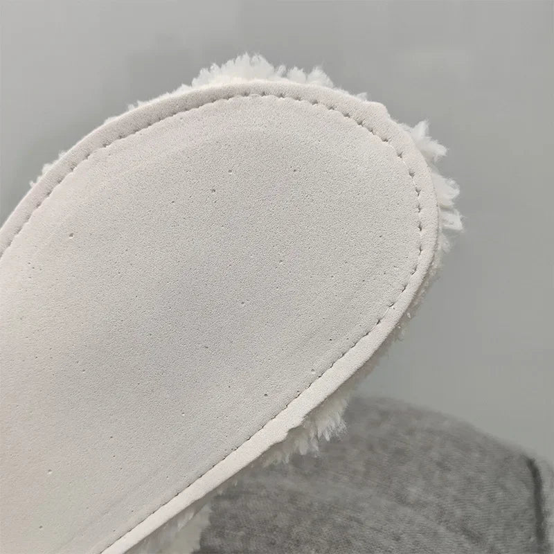 New Winter Warm Ankle Sock Shoe Charms Thicken Plush Insole for Women Men Shoe Covers Removable Plush Liner Shoes Charm Insoles