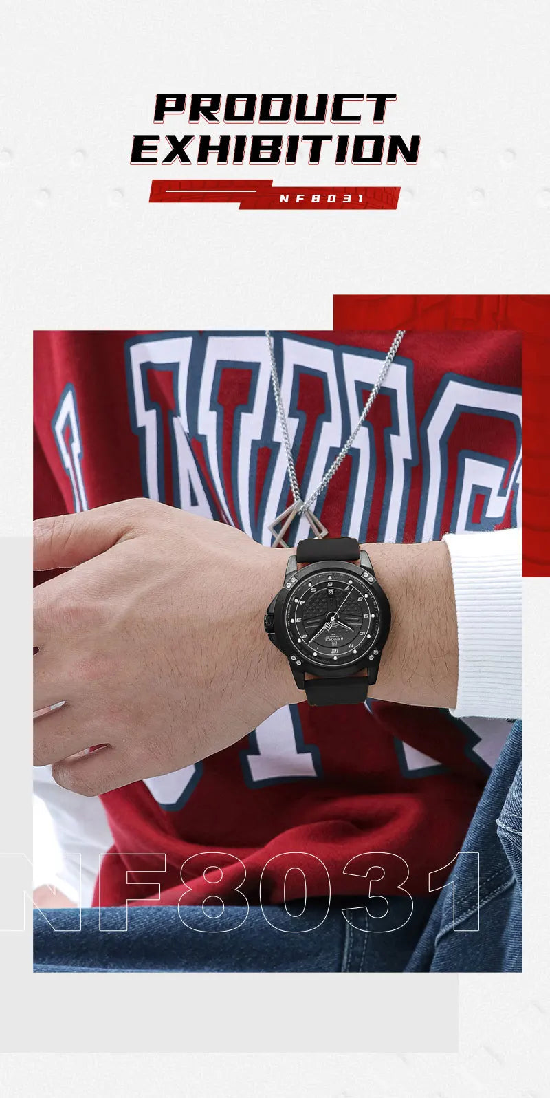 NAVIFORCE Trend Quartz Wristwatch Fashion Waterproof Men's Watches Sport Silicone Strap Male Luminous Clock Relogio Masculino