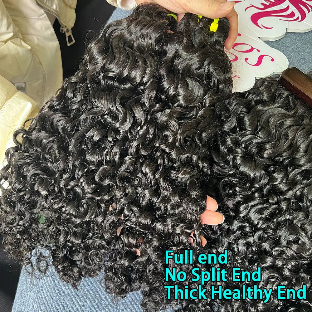 15A Burmese Curl  Vietnamese 100% Raw Virgin Human Hair Extensions #1B Natural Black for Human Hair Weave Bundles Curly Bundles