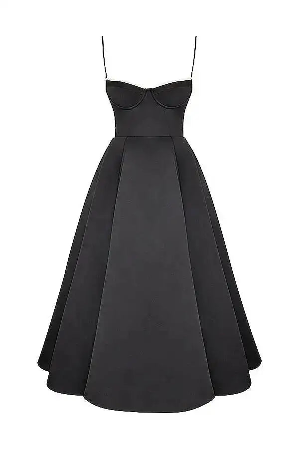 2026 Spring/summer High End Satin Strapless Heavy Industry French Waist Strap Sexy Hot Girl Medium Long Dress Women Elegant