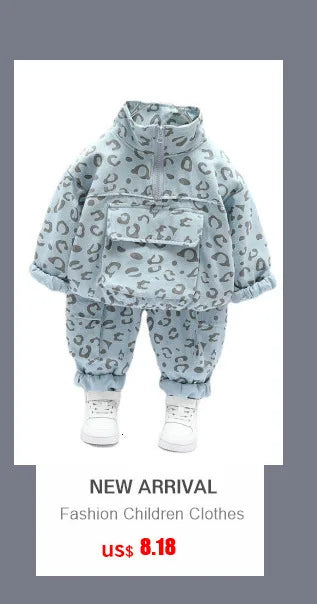 Fashion Children Boys Girls Clothing Suit Spring Autumn Baby Cotton Jacket Pants 2Pcs/Sets Infant Casual Outfits Kids Tracksuits