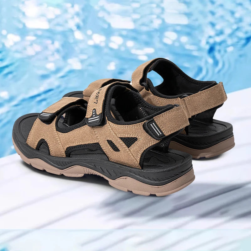 Men's Summer Beach Sandals Holiday Breathable Water Shoes Male Retro Comfortable Quick Drying Casual Sandals