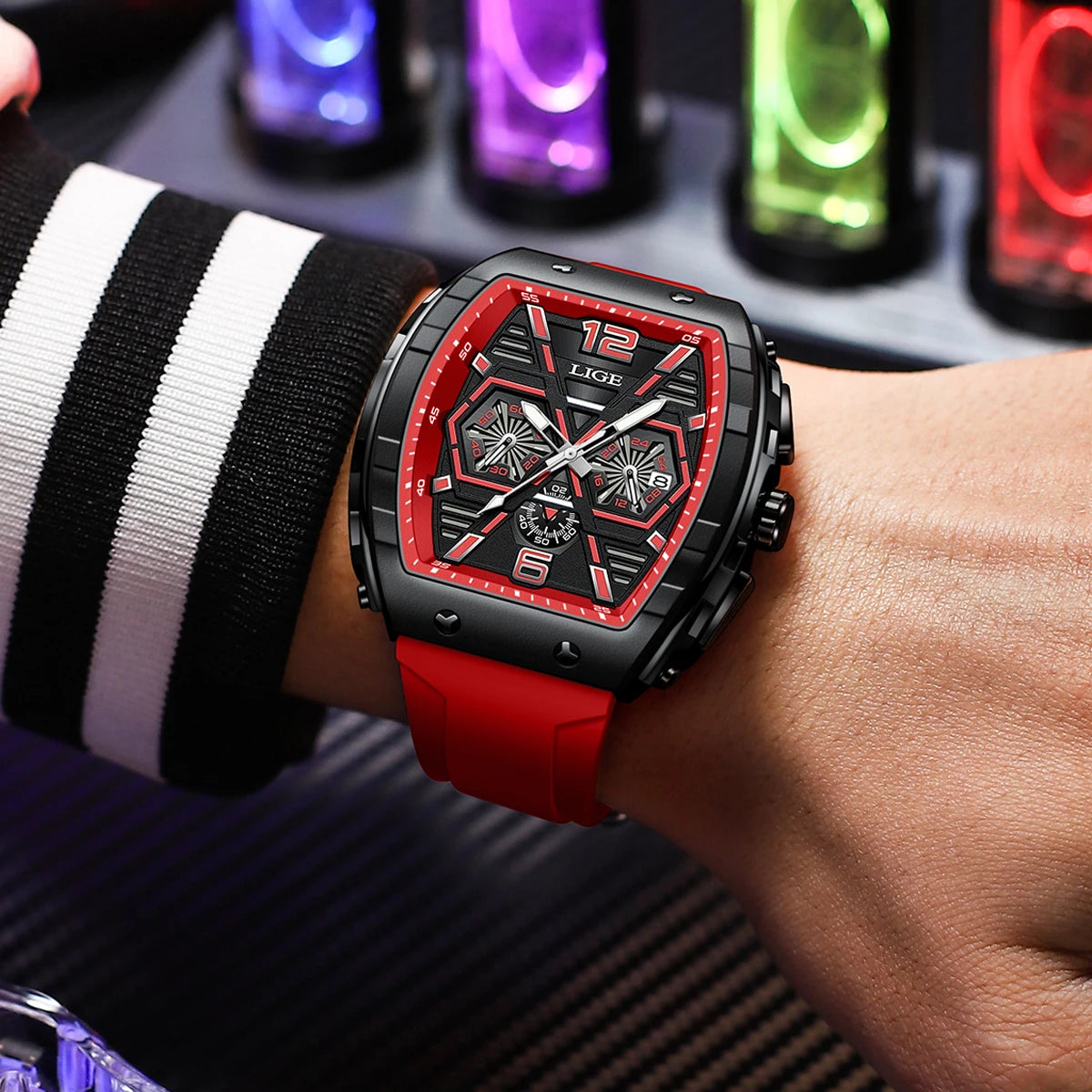 LIGE Top Brand Classic Men's Watches Roman Scale Dial Luxury Wrist Watch for Man Original Quartz Waterproof Luminous Male reloj