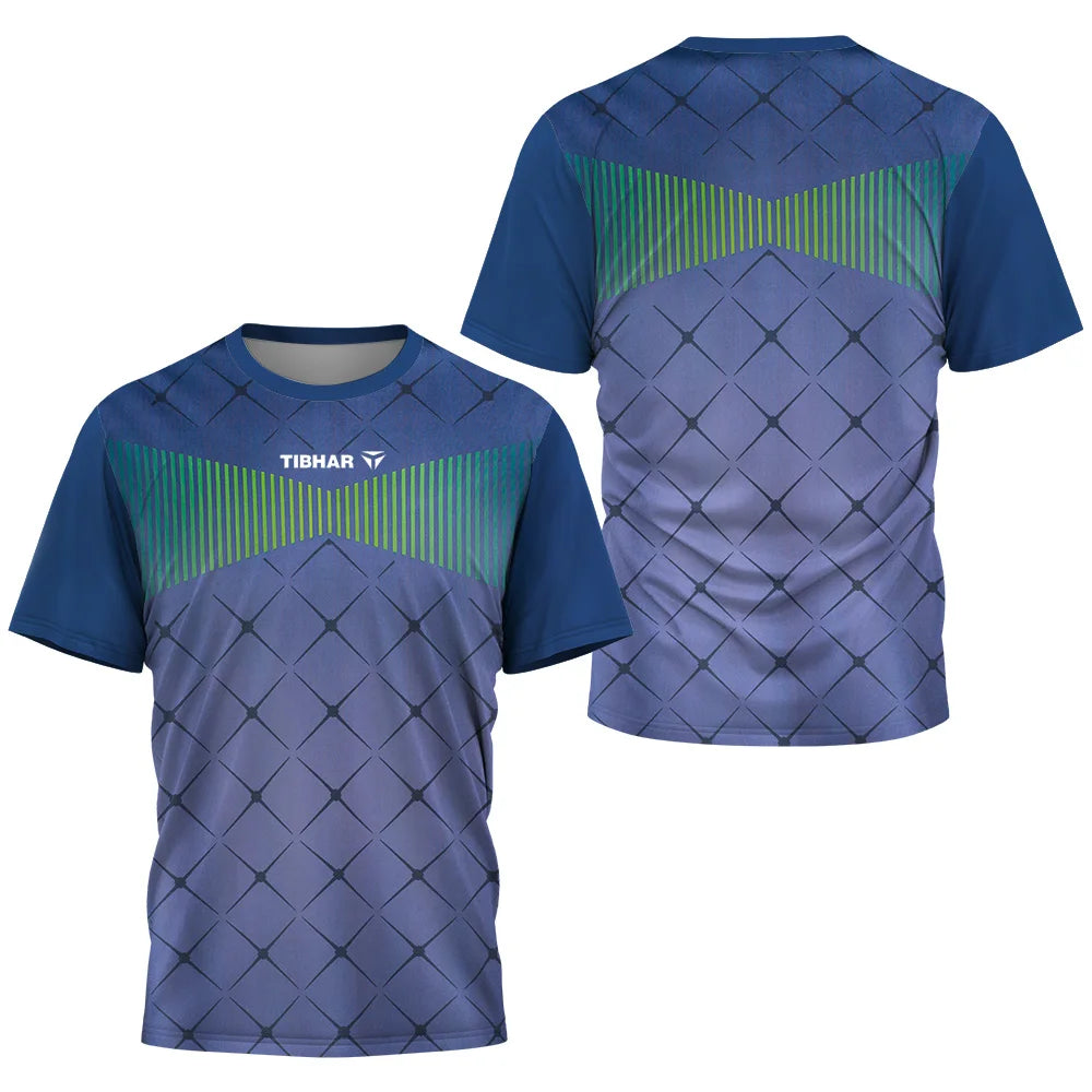 2024 Singapore Felix Lebrun League Clothing Men's Table Tennis T-Shirt Quick Drying Breathable Short Sleeve Men's Tennis T-Shirt
