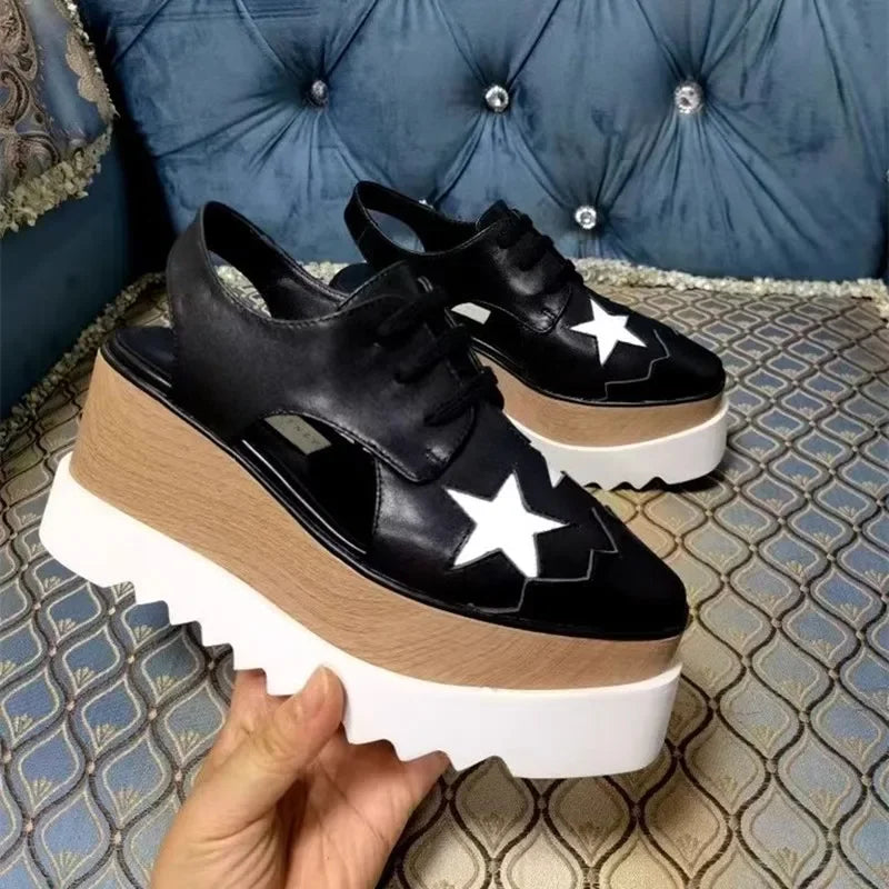 women wedge shoes pointed toe high heels platform office lady party shoes Plataform Height increasing Shoes Casual style