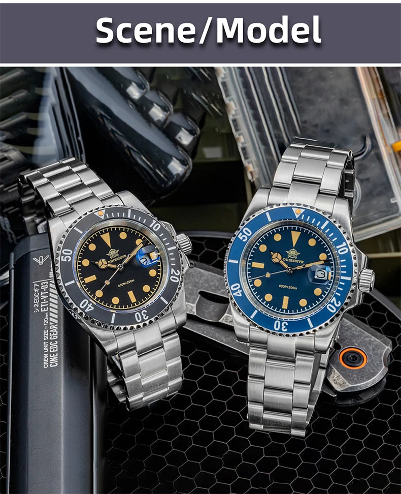 ADDIESDIVE Luxury Quartz Watch For Men Stainless Steel 20Bar Waterproof Dive Super Luminous AD2054 Fashion Watches Reloj Hombre