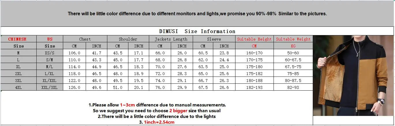 DIMUSI Winter Men's Bomber Jacket Casual Mens Outwear Fleece Warm Coats Fashion Stand Collar Uniform Jackets Mens Brand Clothing