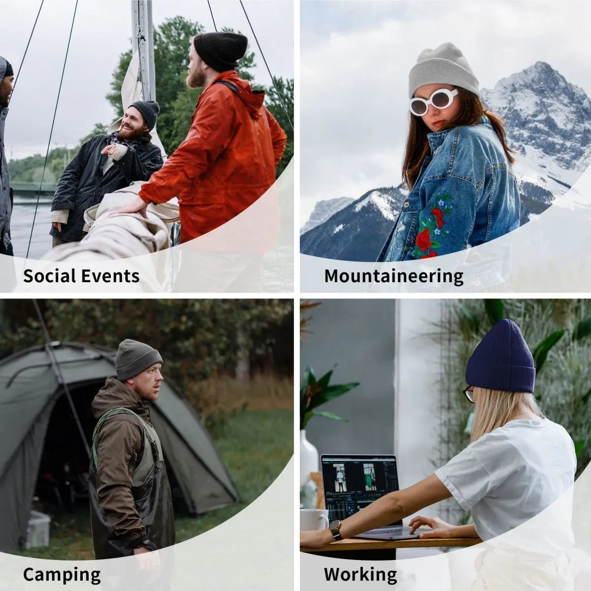 DC Shoe Co Warm Knitted Cap Fashion Bonnet Hat Autumn Winter Outdoor Beanies Hats for Unisex Adult BAZAARHUBO