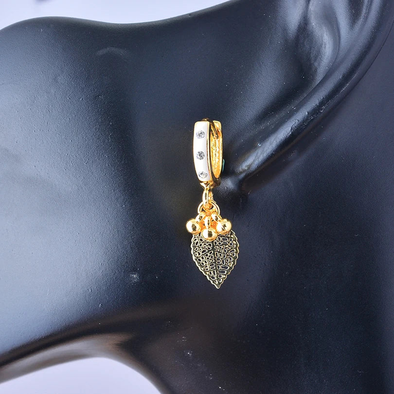 Ethiopian Gold Color Earrings For Woman African Fashion Wedding Bridal Party Wife Earrings Jewelry New