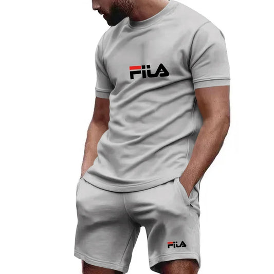 2026 Outdoor Jogging Set: Breathable Short Sleeve Quick Drying T-Shirt, and Men's Sports Shorts