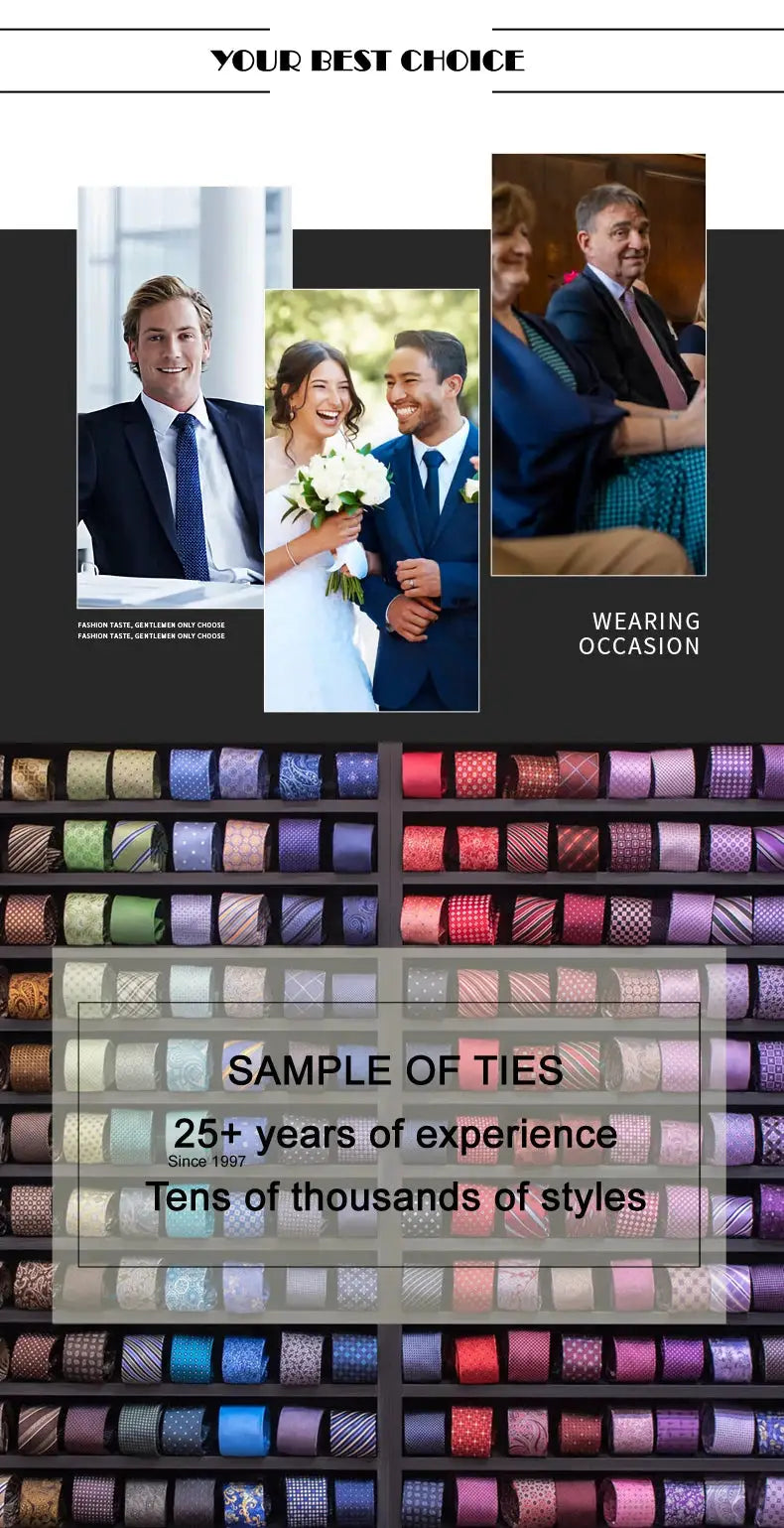Classic 8CM Polyester Ties For Men Formal Business Silver Gray Paisley Stripes Dot Neckties Handmade College Shirt Neckwear BAZAARHUBO