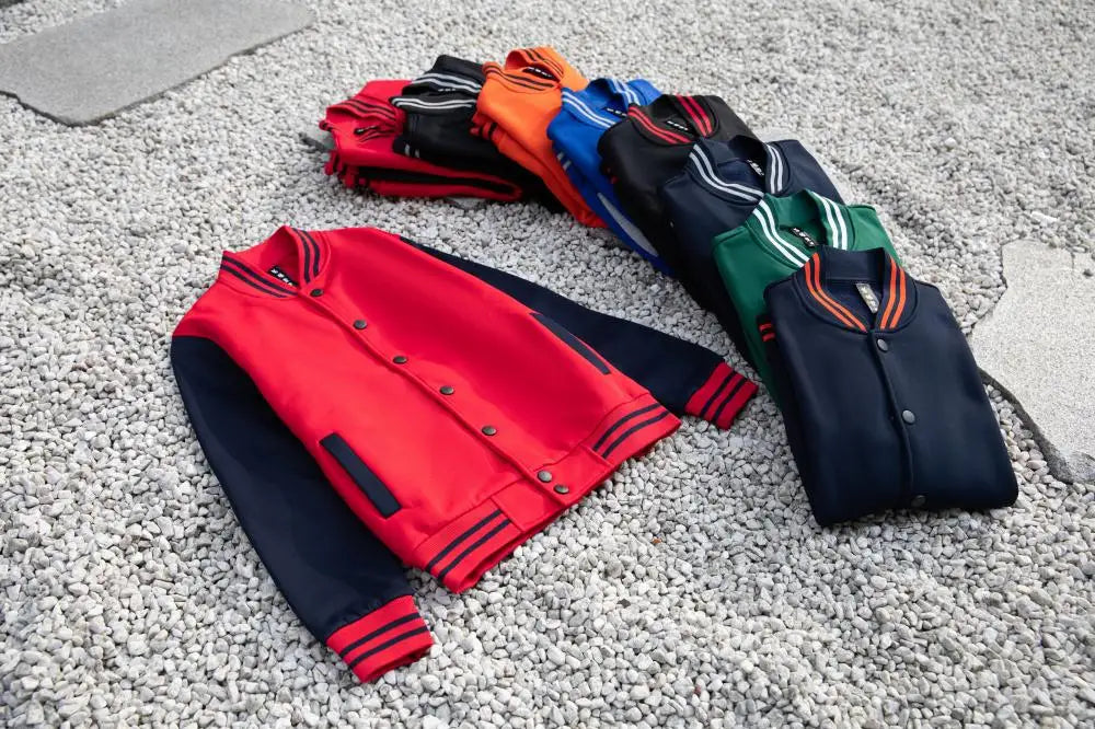 Mens Jacket Trend New Button Casual Coats Round Neck Baseball Uniform  Spring And Autumn Tide Brand Clothes Print LOGO LS-2211
