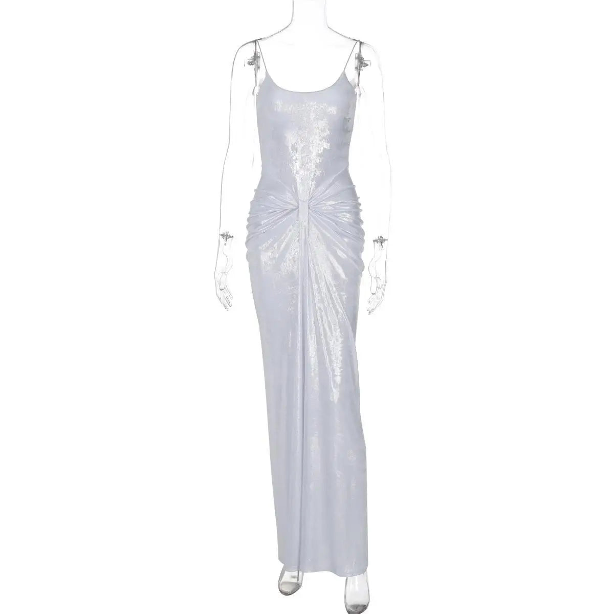 Sexy Royal Sister Style European and American Women's Clothing Fashion Wrinkled Kink Waist Tall Slim Long  Suspender Dress