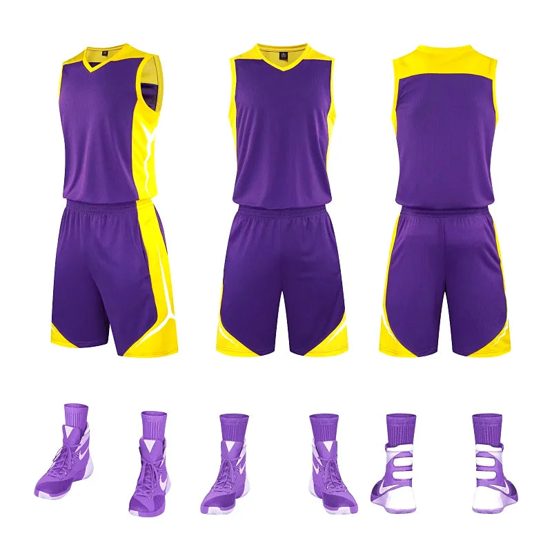 Sportswear Basketball Jersey Set Blank custom Men Women High quality Basketball Uniforms Sports Clothes College Basketball Jerse
