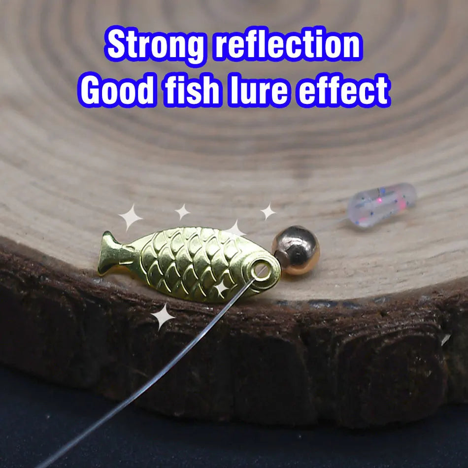 MNFT 50Pcs/lot Fishing Lure Metal Copper Blades Fish Scale Blade Spinner Rings Blade DIY Fishing Lure Hard Baits Accessories