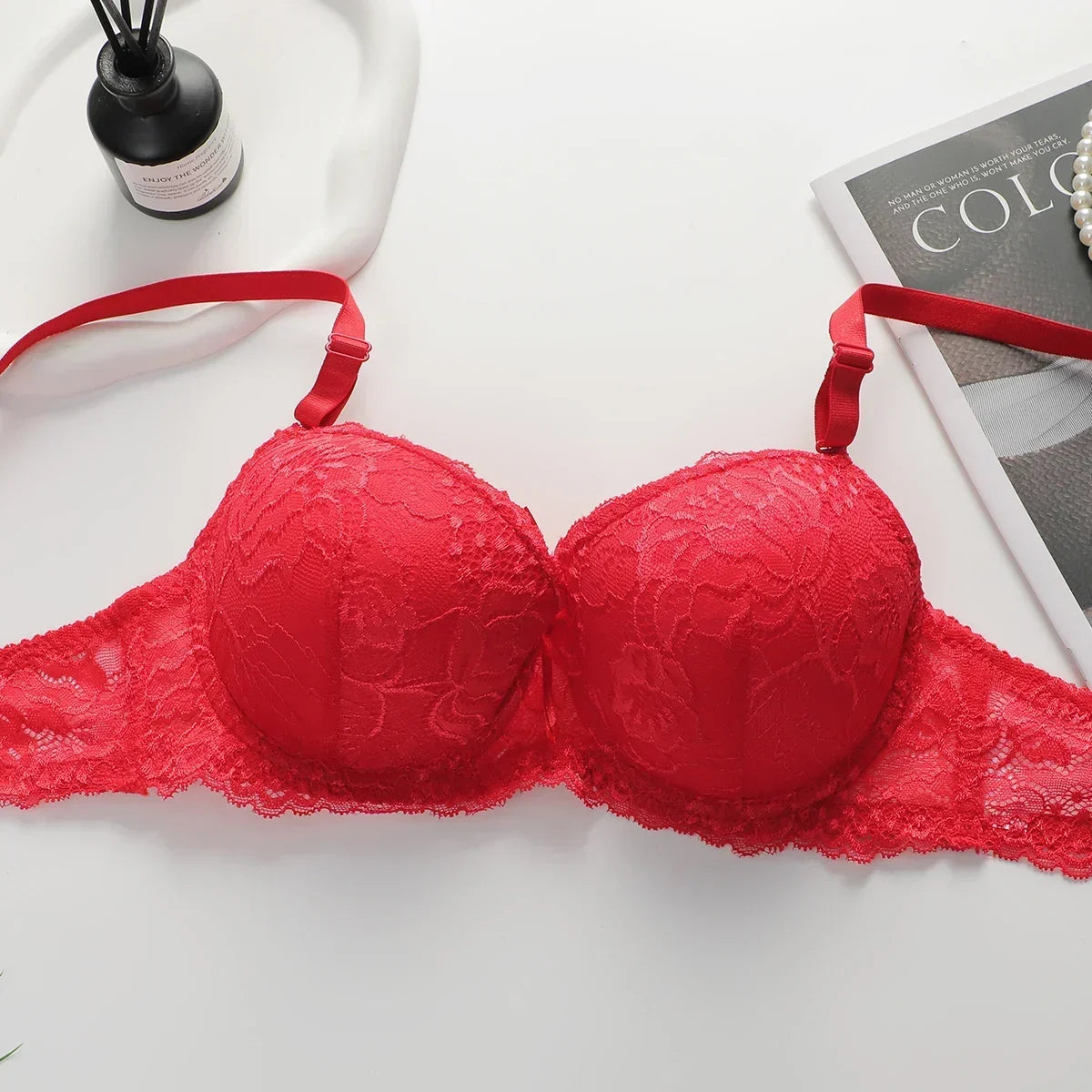 2-piece Sexy Multi-color Lingerie Set For Women's Gathering Push Up Underwear For Women's Flower Underwear