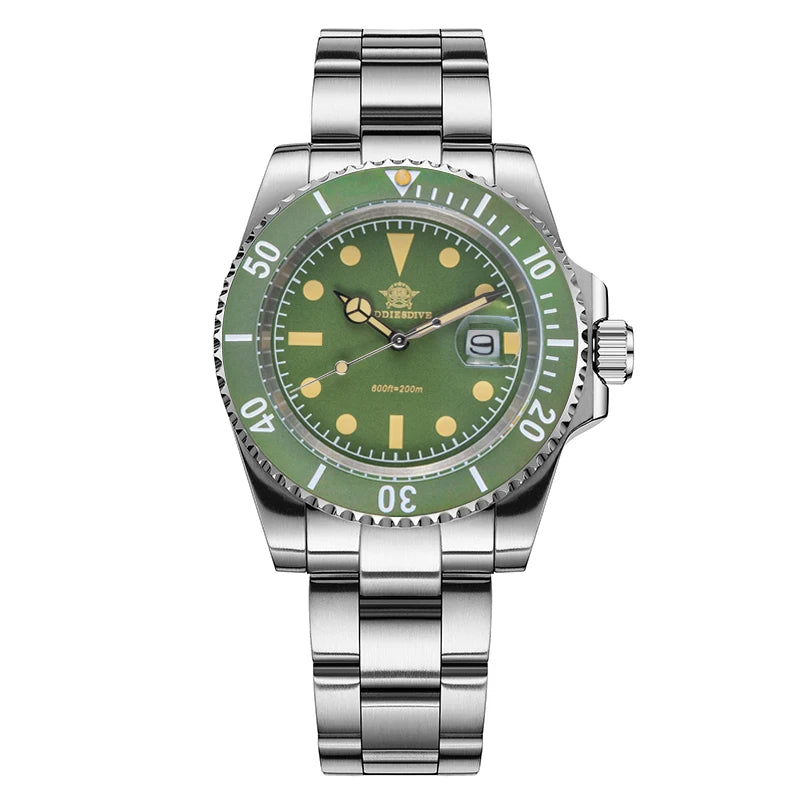ADDIESDIVE Luxury Quartz Watch For Men Stainless Steel 20Bar Waterproof Dive Super Luminous AD2054 Fashion Watches Reloj Hombre