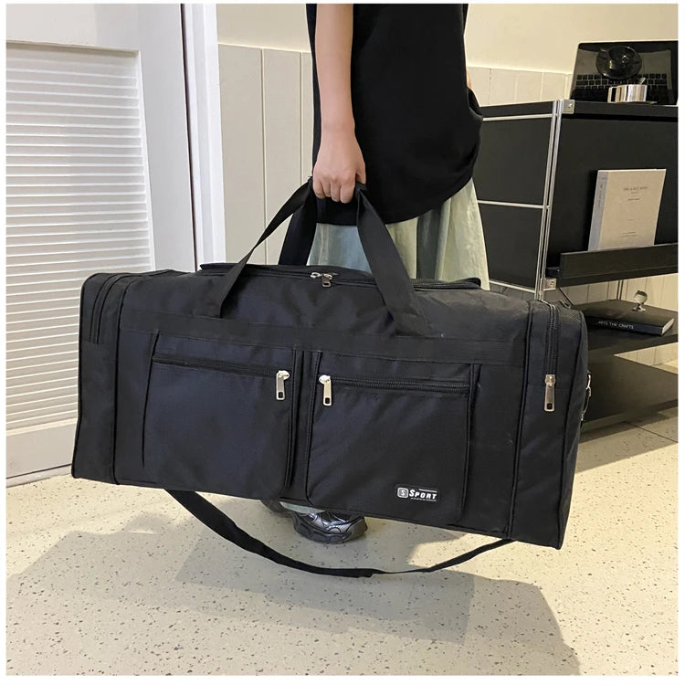 Women Men Nylon Travel Duffel Bag Carry On Luggage Bag Men Tote Large Capacity Weekender Gym Sport Holdall Overnight Bag Pouches