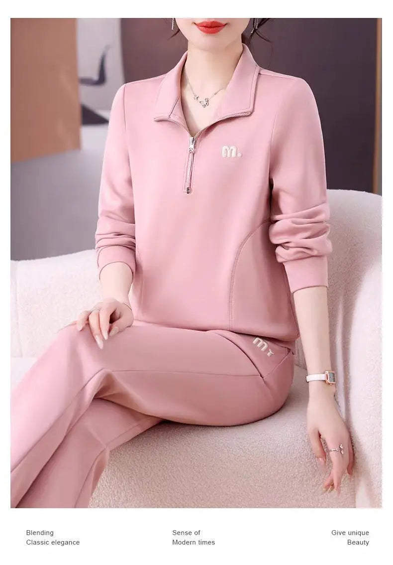 2025 Spring and Autumn New Women's Casual Sports Fashionable Young and Beautiful Two-Piece Set