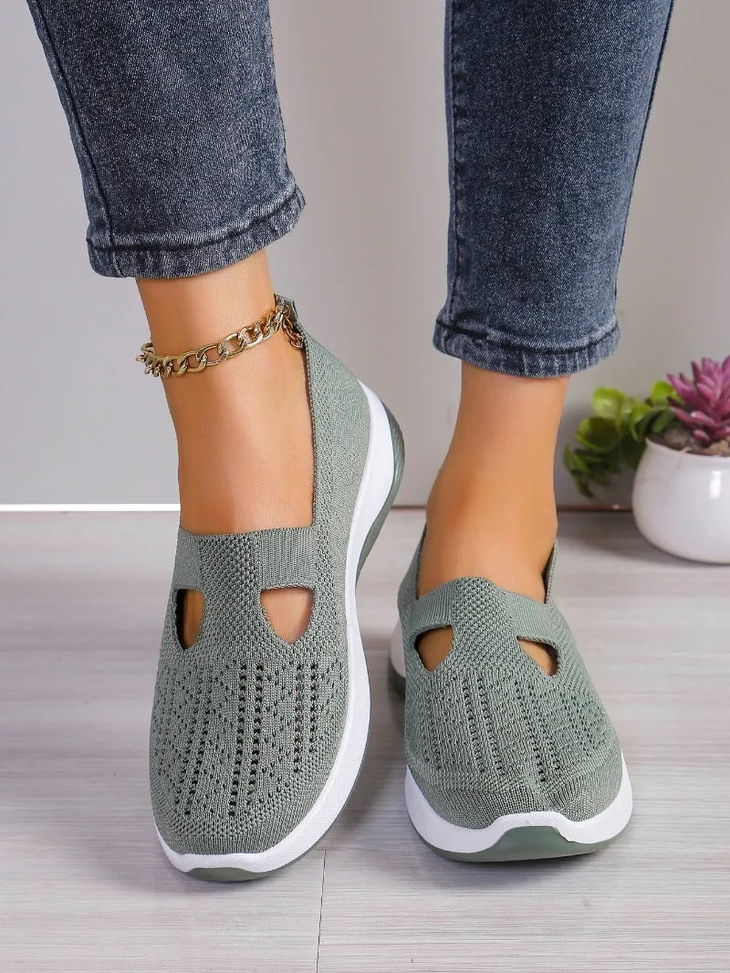 Fashion New Women's Sports Shoes, Fashionable, Breathable, Lightweight, Non-slip, Wear-resistant, Casual Sports Shoes, Flat Shoe