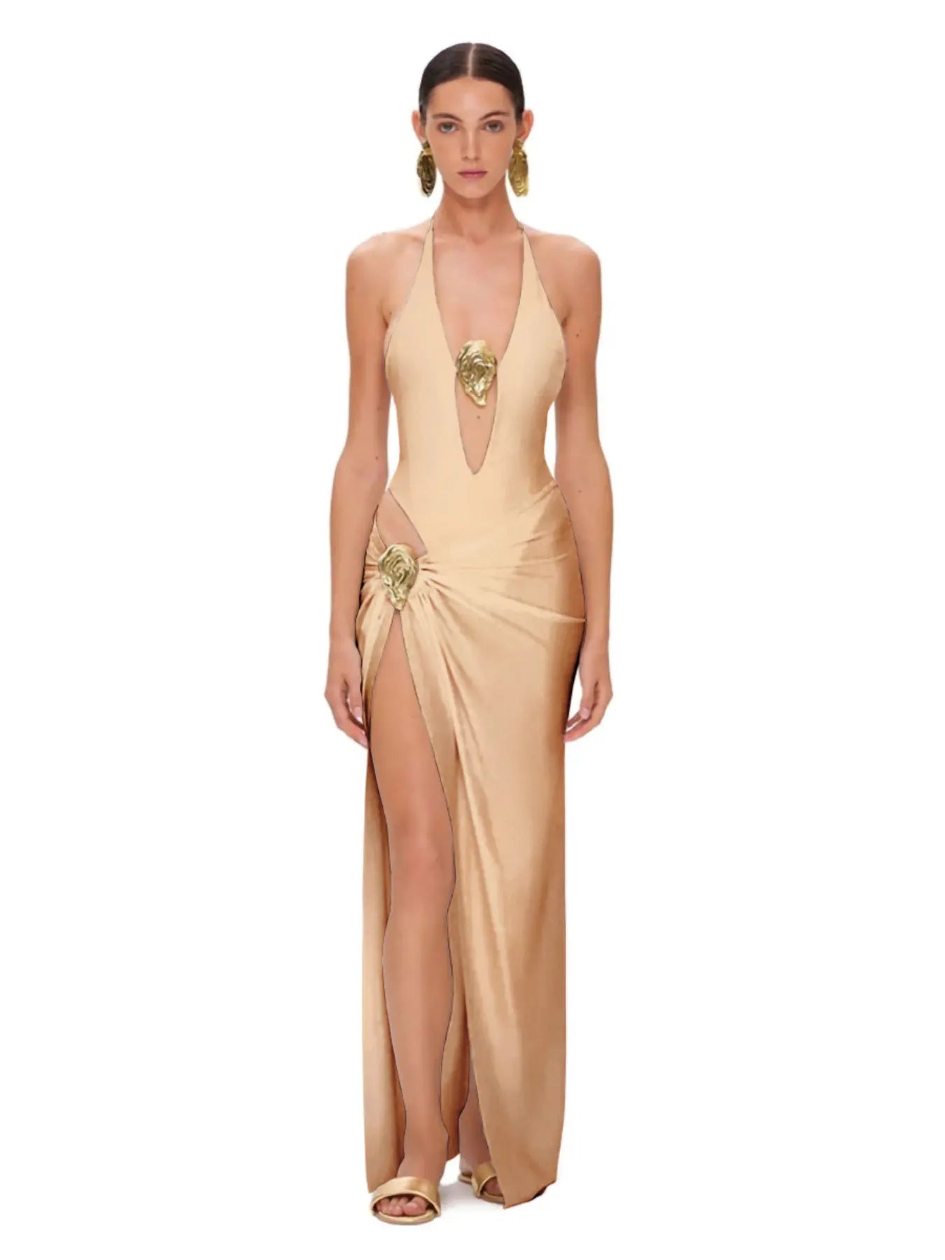 Sexy Deep V Neck Swimsuit With Skirt Women 2 Pcs Suits 2025  High Leg Backless Swimwear Fashion Female Holiday Beachwear Outfits