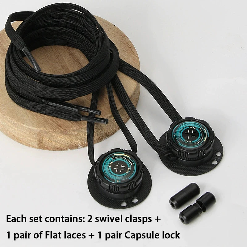 No-Tie Automatic Shoelaces New Swivel Buckle Laces Without Ties Casual Shoes Sneakers Shoe Accessories for Adults and Kids
