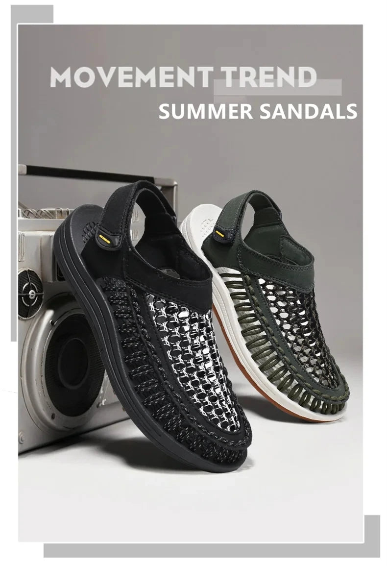 Summer Hand-woven Men's Sandals Fashion Men Casual Shoes Brand Designer Sneakers High Quality Outdoor Beach Sandals Men Shoes