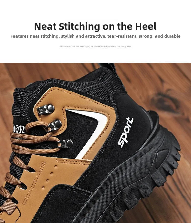 Men's Large Size Versatile Mountain Climbing Anti-slip Wear-resistant Outdoor Casual Trendy Spring Lightweight Dad Shoes