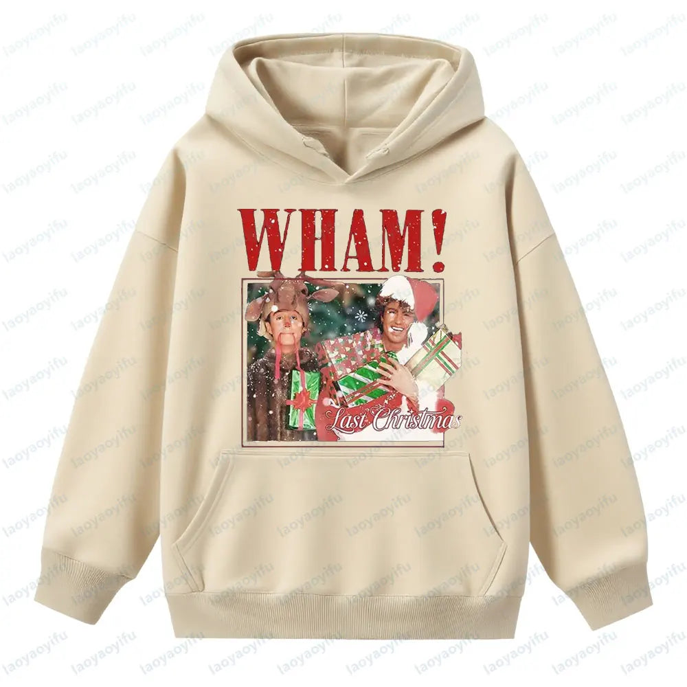 Wham Last Christmas Sweatshirt Funny George Michael Wham Last Christmas Unisex Hoodie Men Women Xmas Clothing Vintage Streetwear BAZAARHUBO