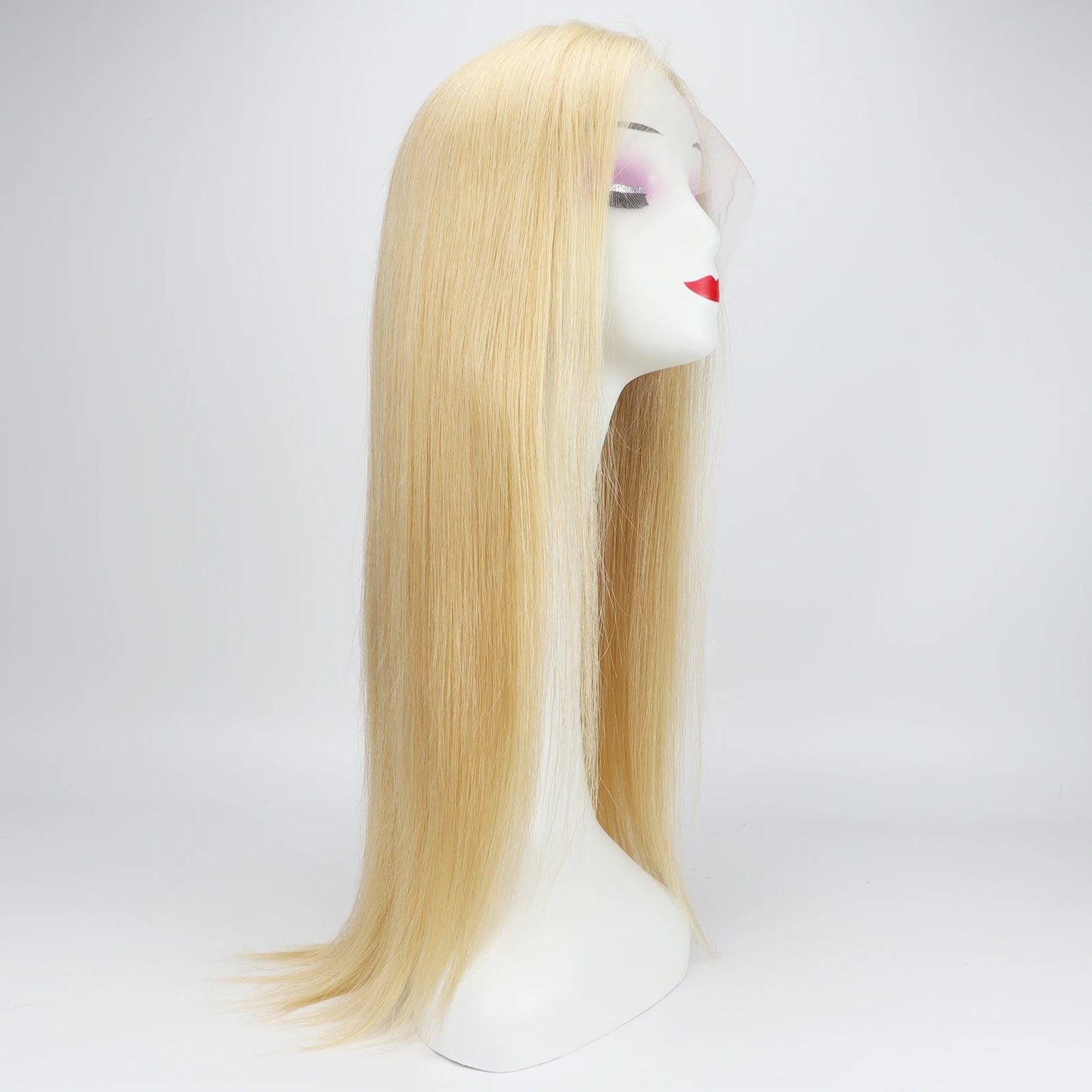 Invisiable Knots Wig for Women 22inch Real Virgin European Human Hair Wig HD Lace with Fabric Natural Hairline Soft Breathable
