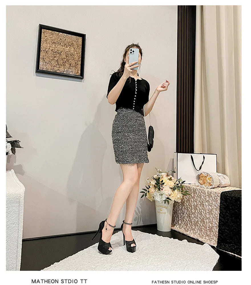Peep Toe Fashion Rivet Buckle Women Sandals Summer Black Pink Platform Patent Leather High Heels Hollow Party Ladies Bride Shoes