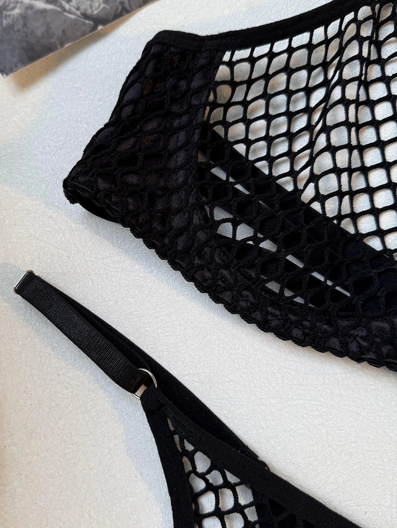 Women's Two Piece Sets Hot Sexy Lingerie Erotic Costumes Tank Tops Thong Hollow Fishnet Party Outfit Backless Underwear Intimate